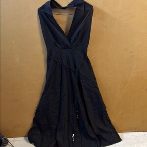 Zara Blue Halter Sundress Cocktail